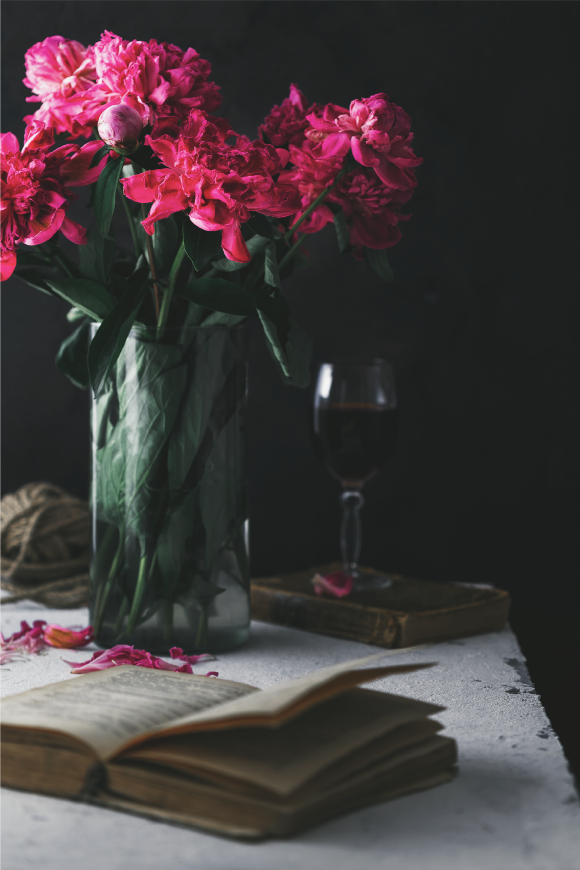 Poster salón copa de vino y jarrón - TenVinilo