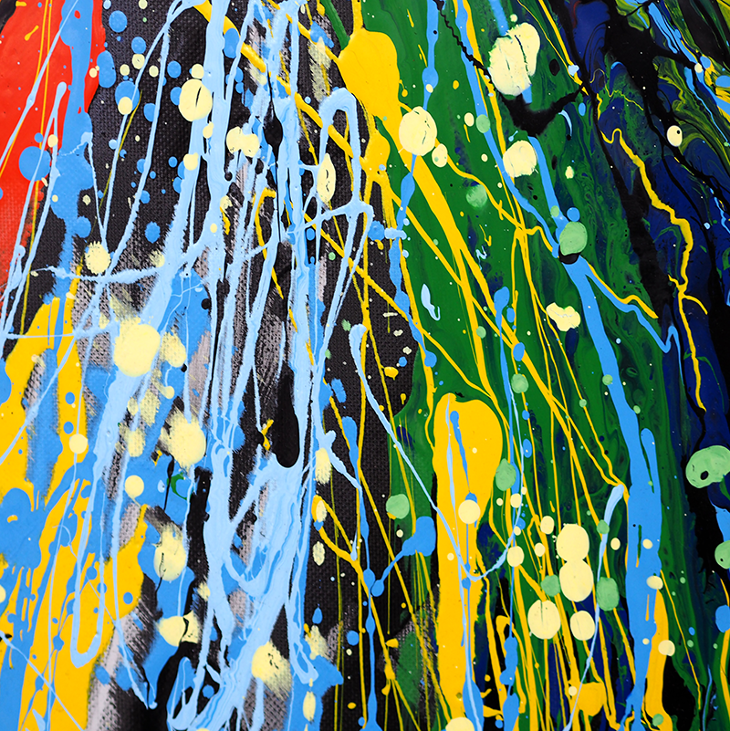 Poster salón arte arcoíris salpicado - TenVinilo