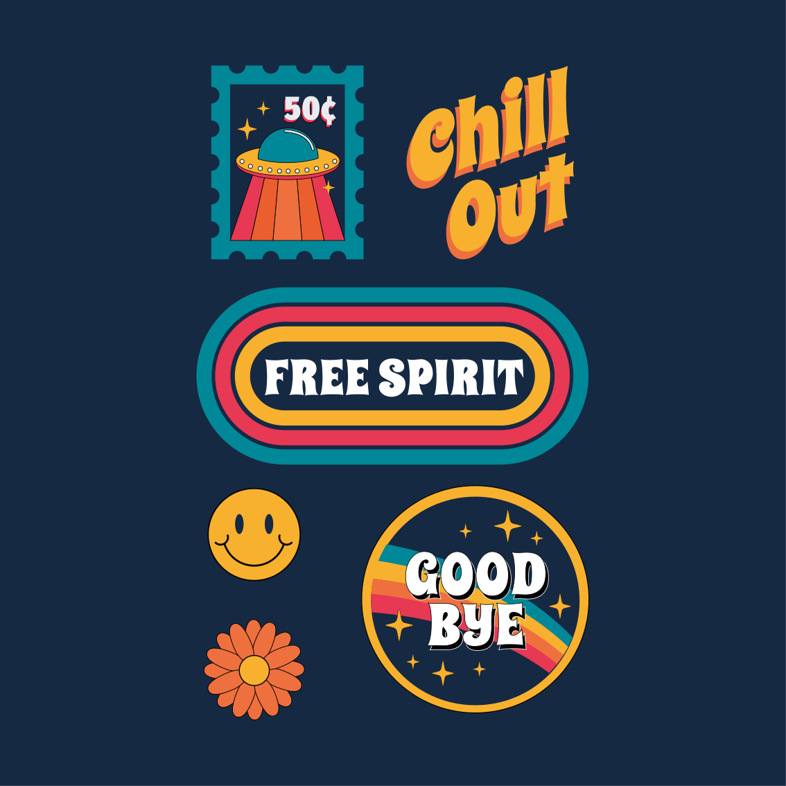 Poster salón diversión y relajación de los 70's - TenVinilo