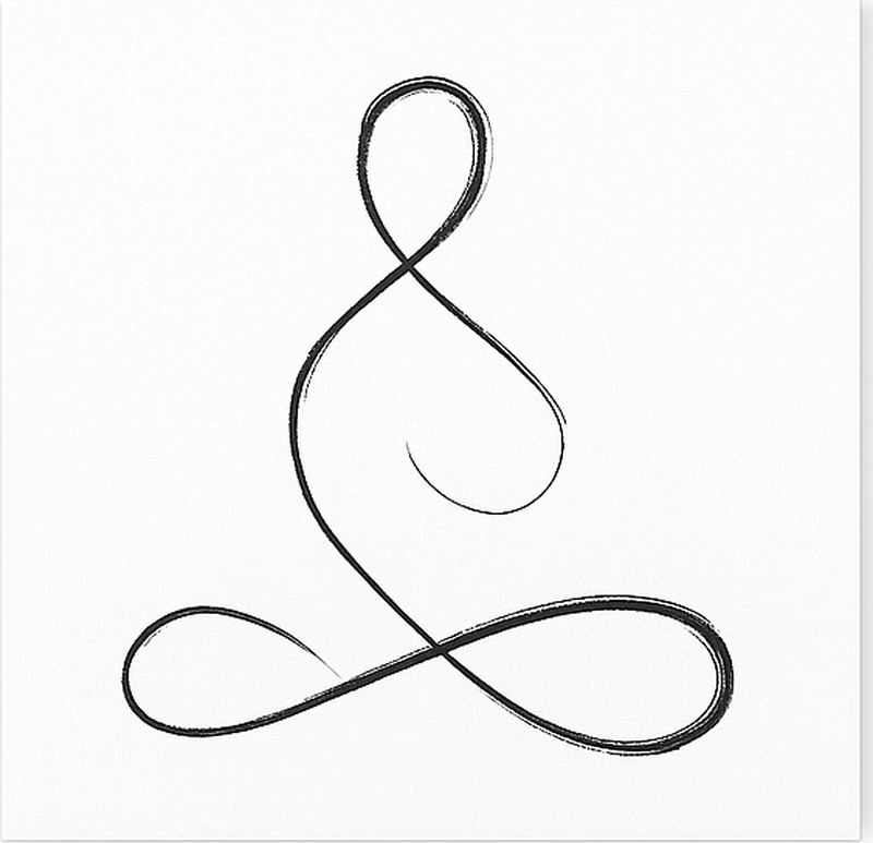 Poster deporte diseño de respiración yoga - TenVinilo