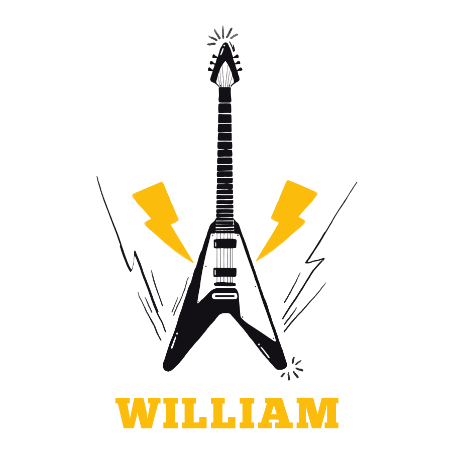 Poster personalizable inspiración de guitarra eléctrica - TenVinilo