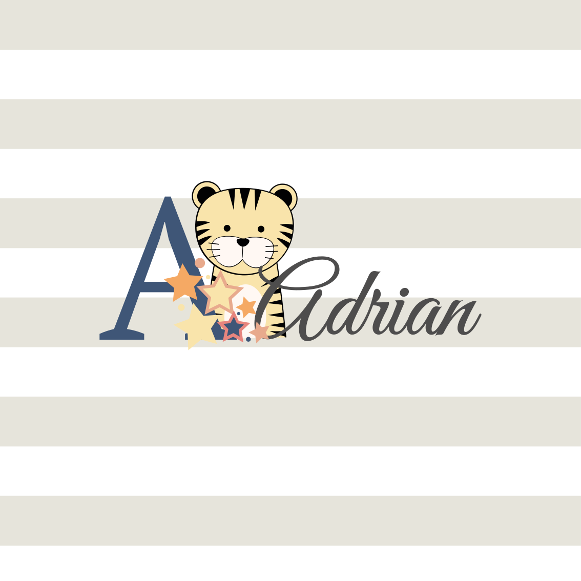 Poster personalizable personaje tigre adrian - TenVinilo