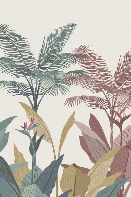 Poster plantas terracota de plantas tropicales - TenVinilo