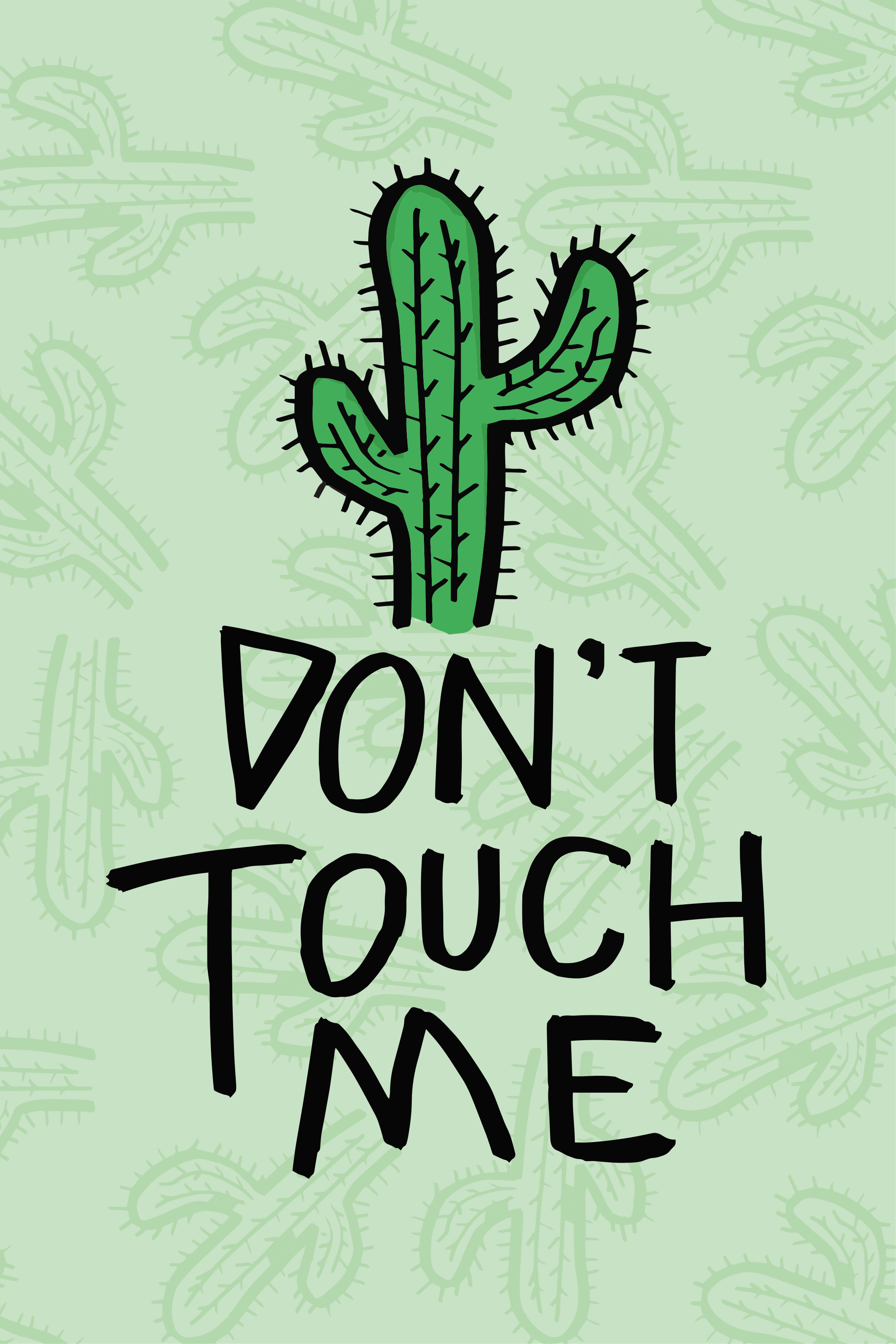 Poster plantas cactus con texto divertido - TenVinilo