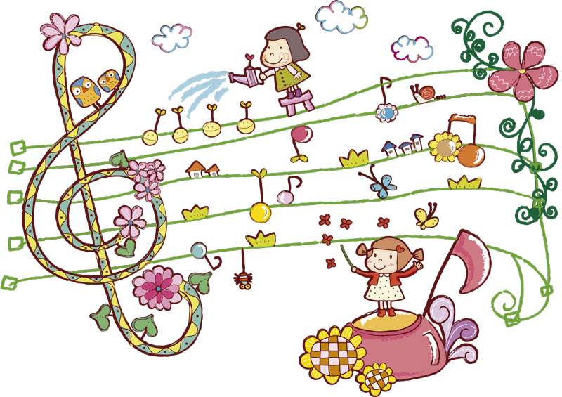 Poster musicales vinilo infantil ciudad musical - TenVinilo