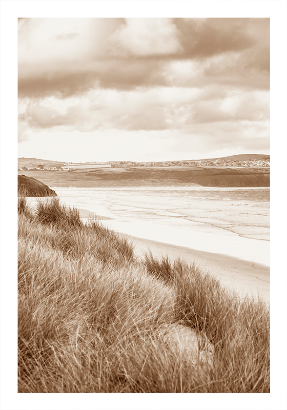 Poster paisajes paisaje costero tonos sepia - TenVinilo