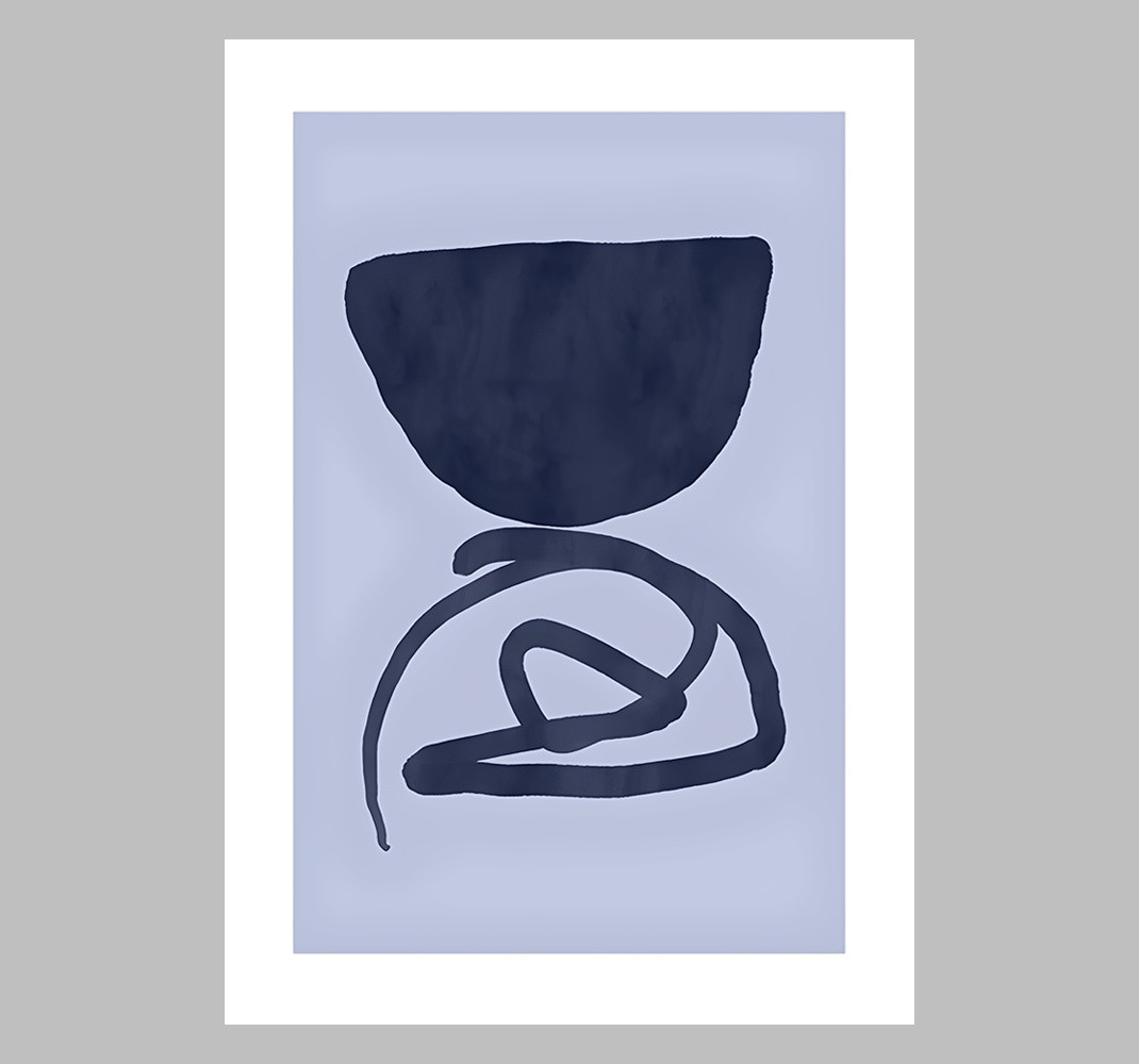 Poster abstracto con marco morado - TenVinilo