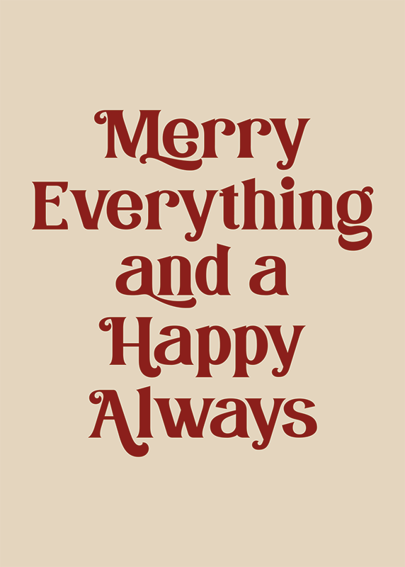 Poster navidad todo y siempre felices - TenVinilo