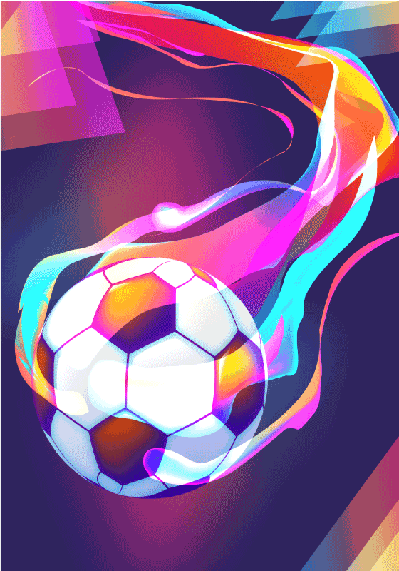 Poster fútbol y voetbal decoración mural - TenVinilo