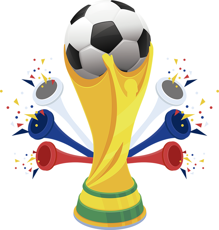 Poster fútbol vinilo copa del mundo balón - TenVinilo