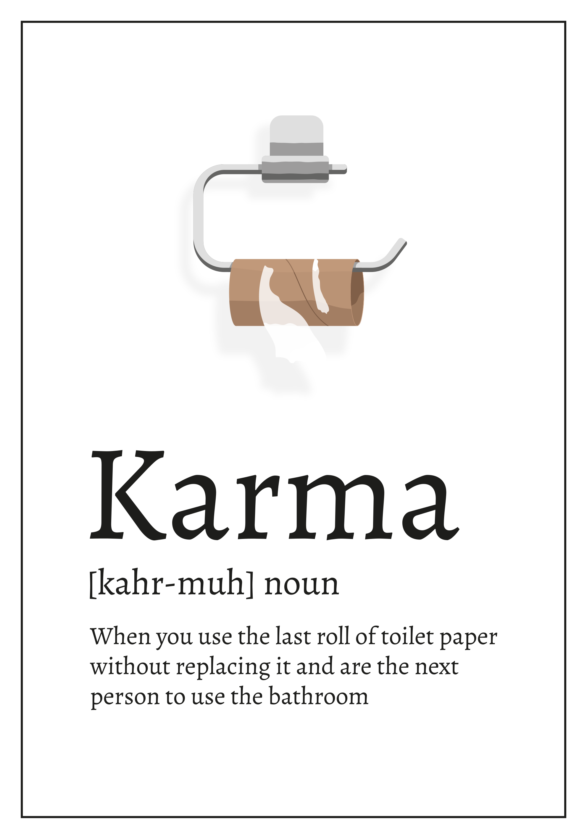 Poster baño definición de karma - TenVinilo