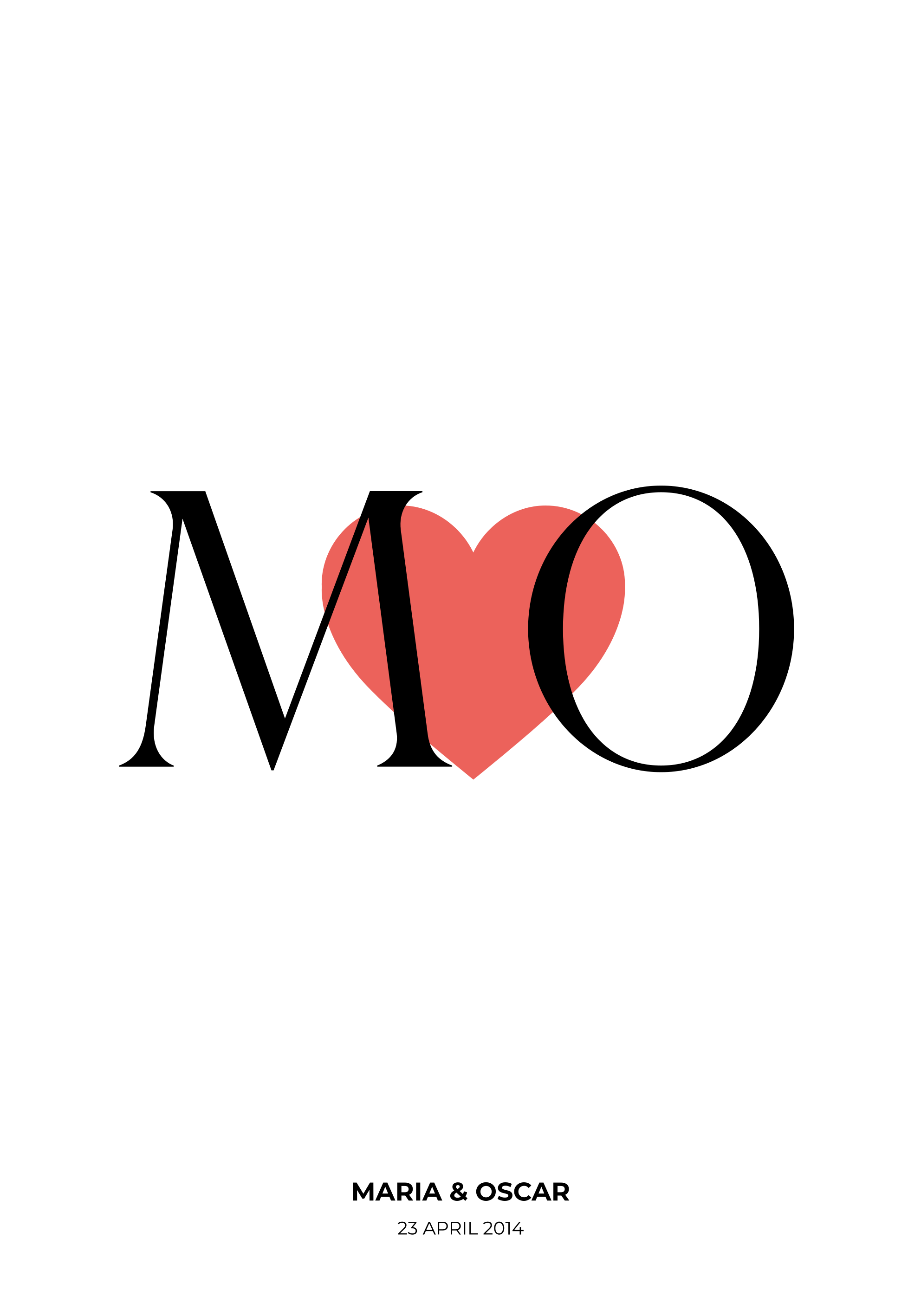 Poster personalizable amor personalizado - TenVinilo