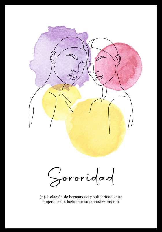 Poster salón definición de "sororidad" - TenVinilo