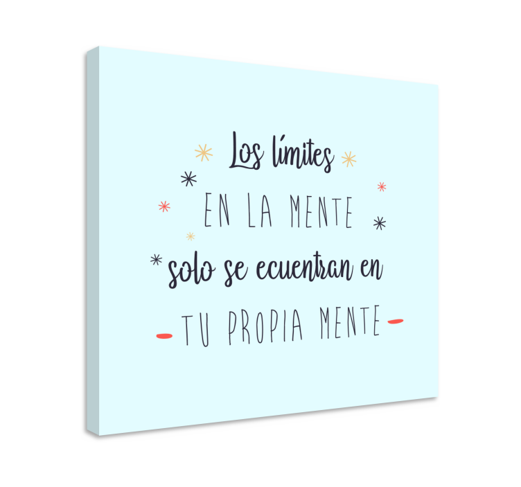 Cuadro frase los límites están en tu mente - TenVinilo