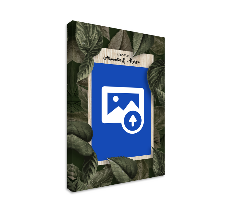 Cuadro de personas manos y ramo de boda - TenVinilo