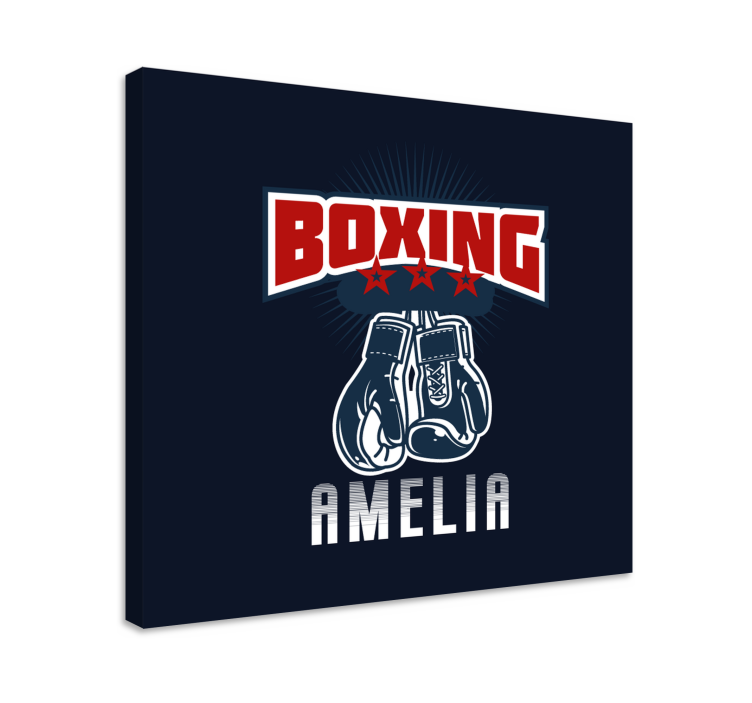 Cuadro deporte guantes de boxeo emblema - TenVinilo