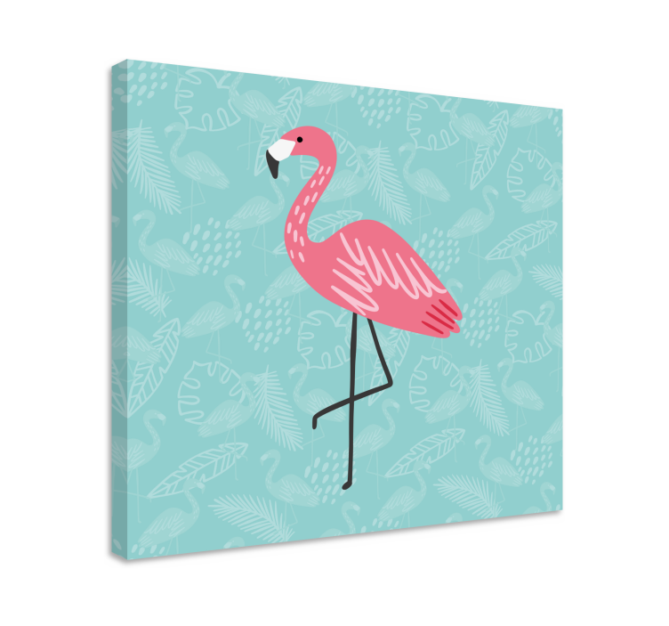 Cuadro animales flamenco de pie con elegancia - TenVinilo