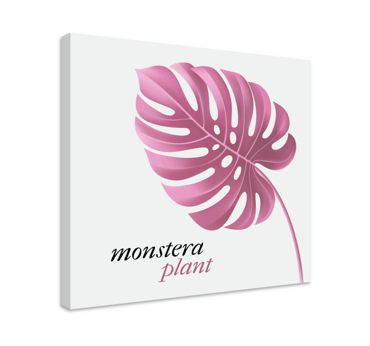Cuadro de flores planta monstera - TenVinilo