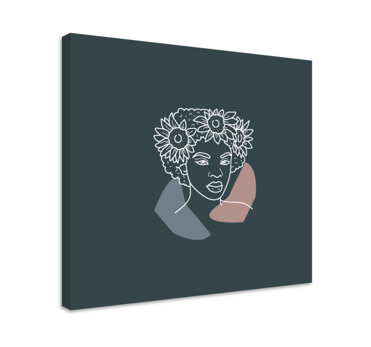 Cuadro de personas retrato botánico ornamental - TenVinilo