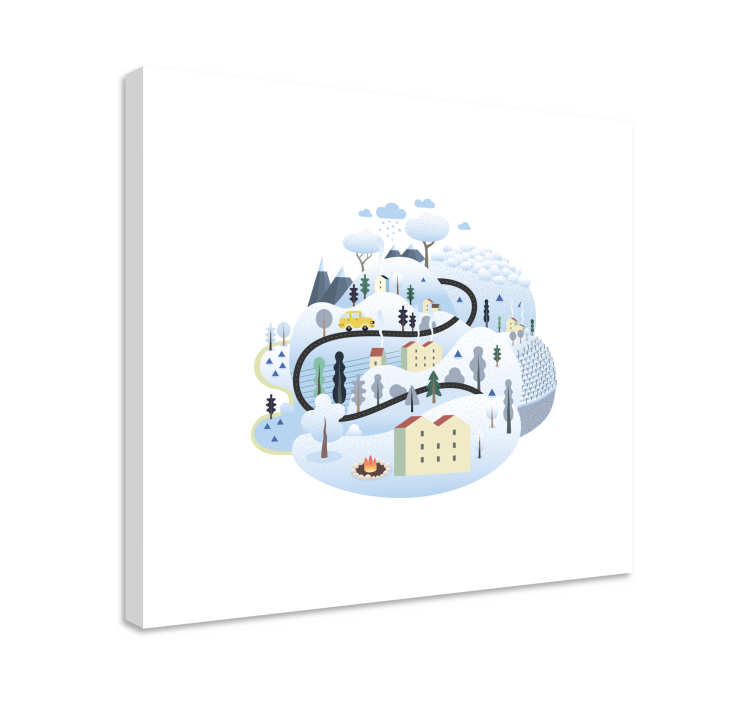 Cuadro ciudades ruta escénica de invierno - TenVinilo