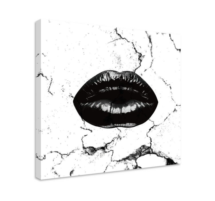 Cuadro paisajes labios negros audaces - TenVinilo