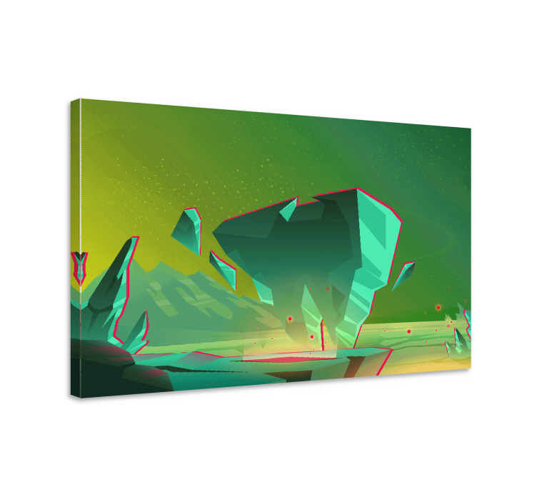 Cuadro moderno elementos de paisaje geométrico - TenVinilo