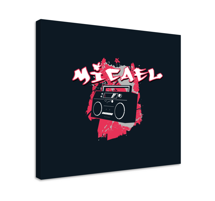 Cuadro personalizable Hip hop reproductor de cd graffiti - TenVinilo