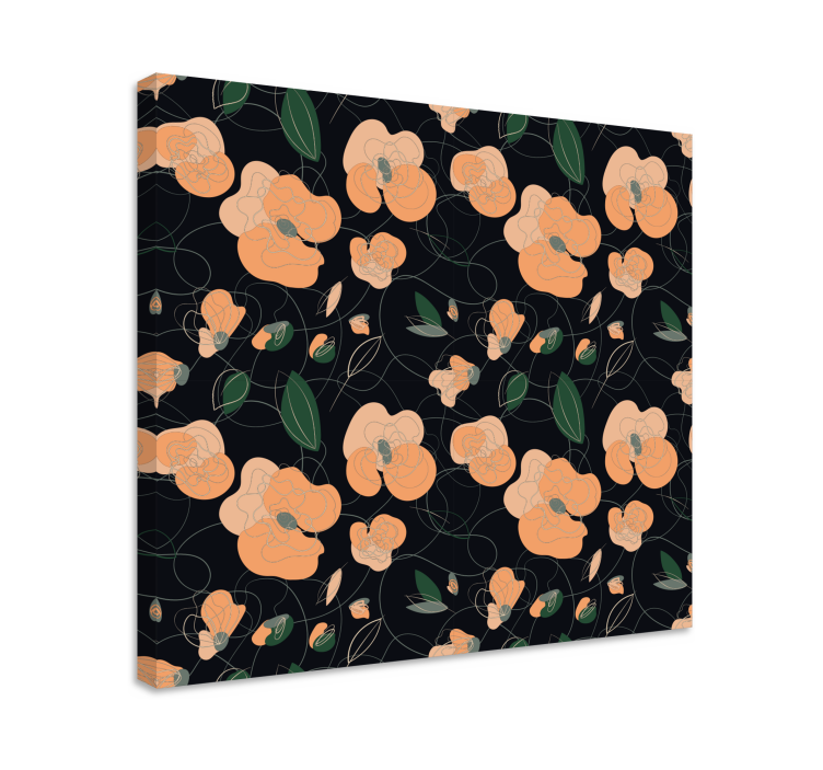 Cuadro de flores con motivo floral elegante - TenVinilo