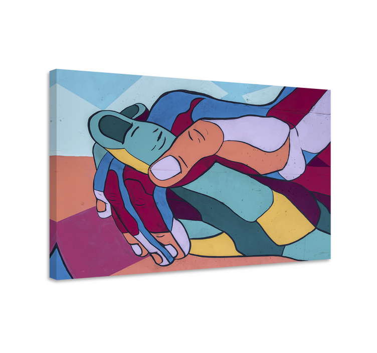 Cuadro de personas manos entrelazadas - TenVinilo