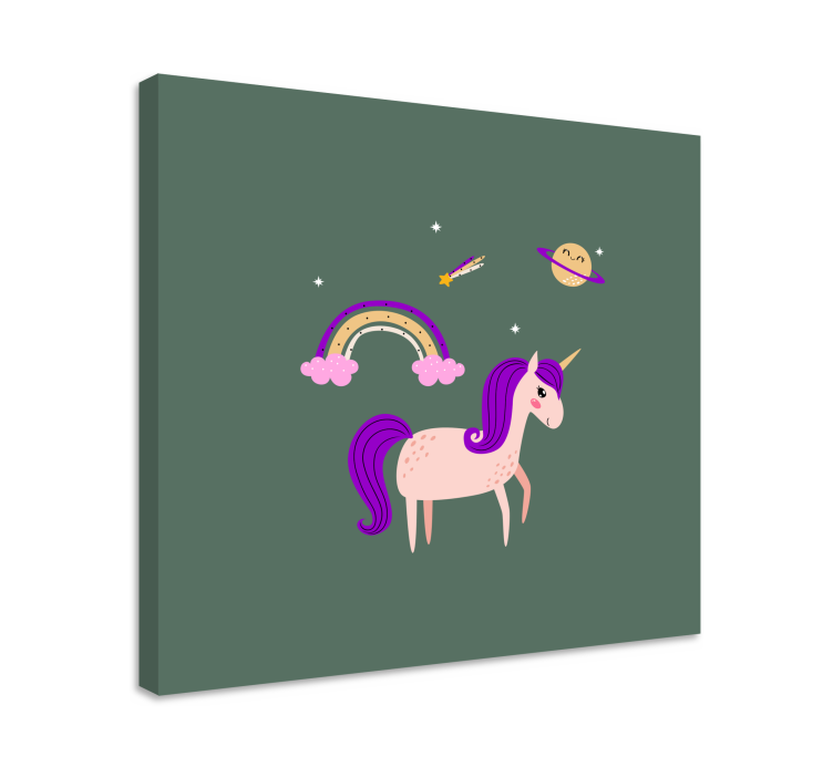 Cuadro de unicornios aventura de unicornios soñadores - TenVinilo