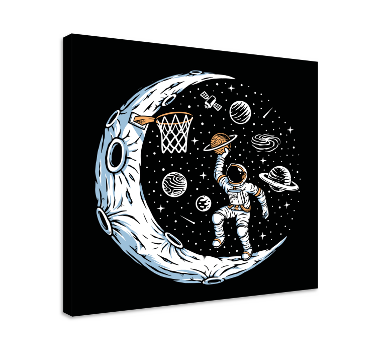 Cuadro decorativo videojuego mate de baloncesto lunar - TenVinilo