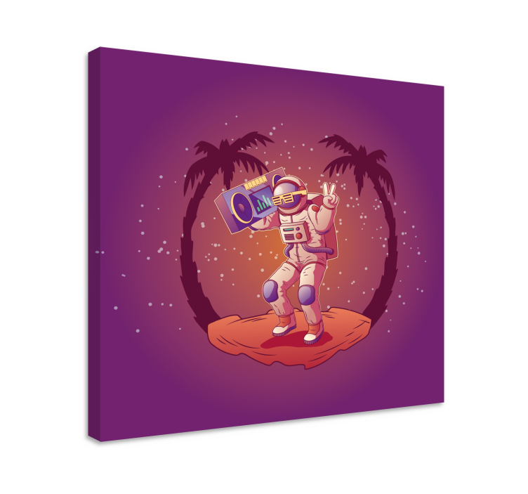 Cuadro decorativo videojuego astronauta bailando - TenVinilo
