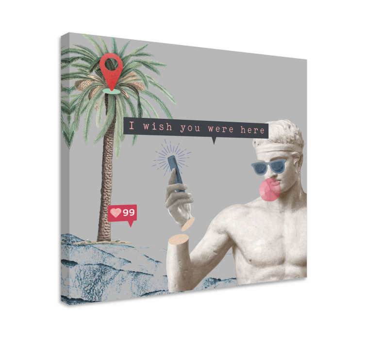 Cuadro para dormitorio Estatua de cita de amor - TenVinilo