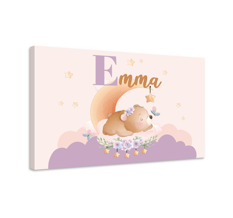 Cuadro para bebés sueños del osito bebé - TenVinilo
