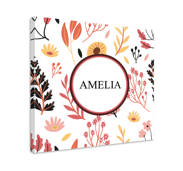 Cuadro de flores diseño floral personalizado - TenVinilo
