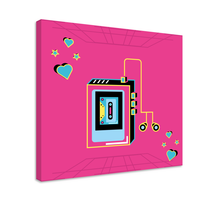 Cuadro musical amor de cassette retro - TenVinilo