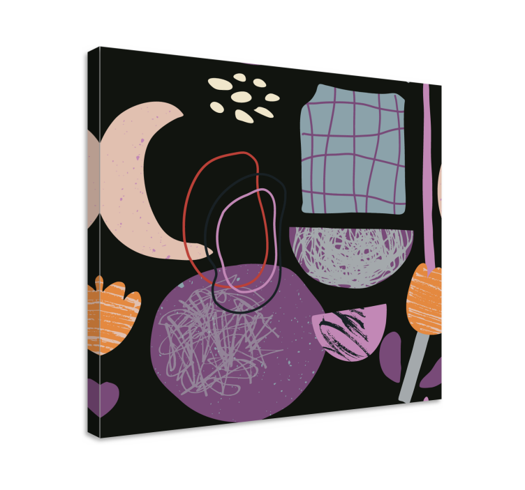 Cuadro ornamental características botánicas abstractas - TenVinilo