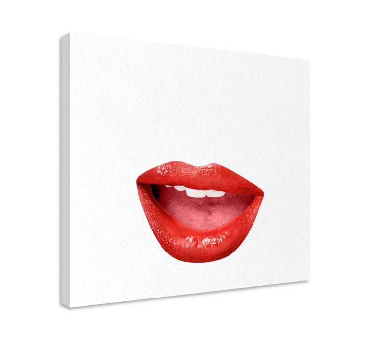 Cuadro moderno Labios rojos realistas - TenVinilo