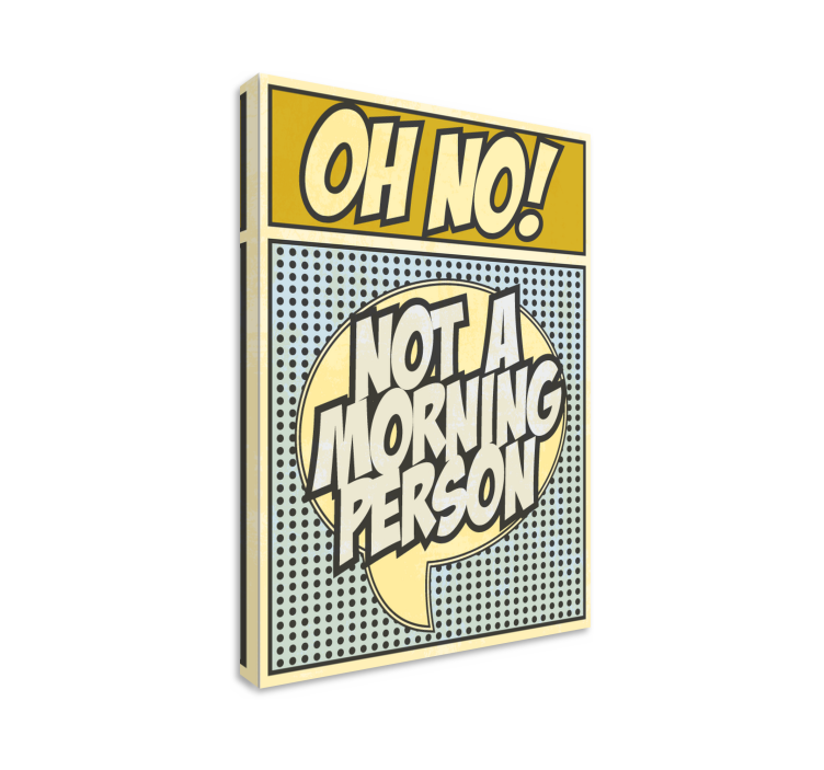 Cuadro no soy una persona de la mañana - TenVinilo