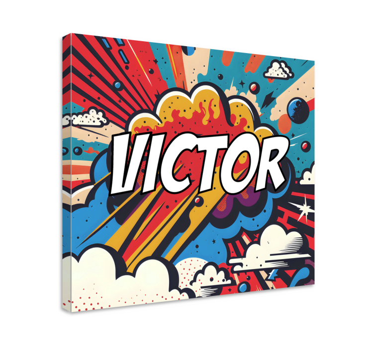 Cuadro personalizable arte Pop con nombre - TenVinilo
