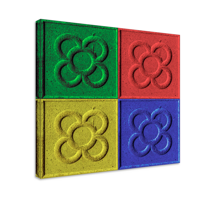 Cuadro salón baldosas Panot Pop art - TenVinilo