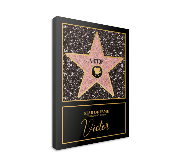 Cuadro salón estrella de la fama personalizable - TenVinilo