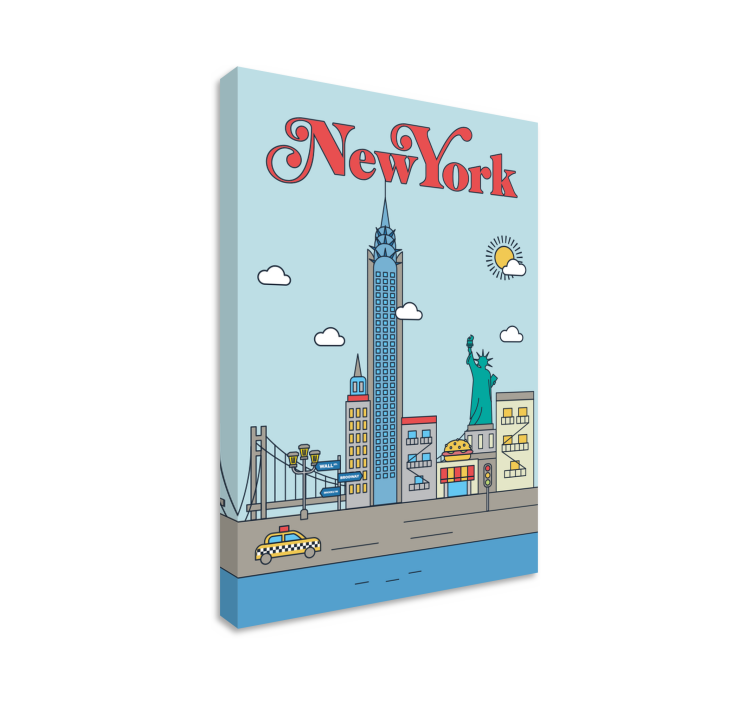Cuadro ciudades Nueva York - TenVinilo