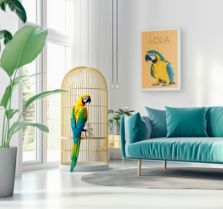 Cuadro despacho retrato de mascotas minimalista - TenVinilo