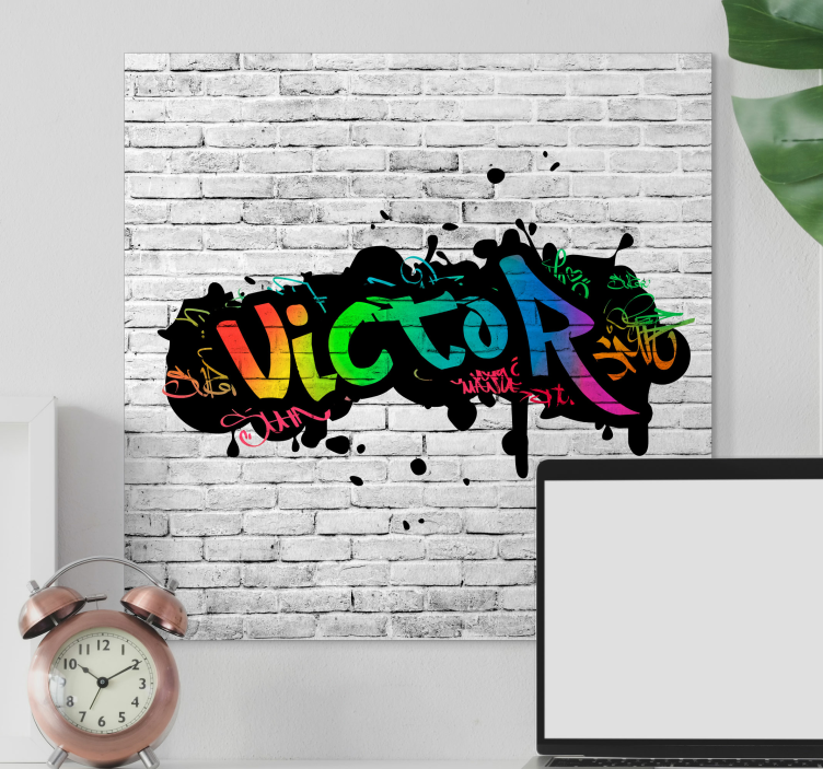 Cuadro  graffiti nombre Personalizado - TenVinilo