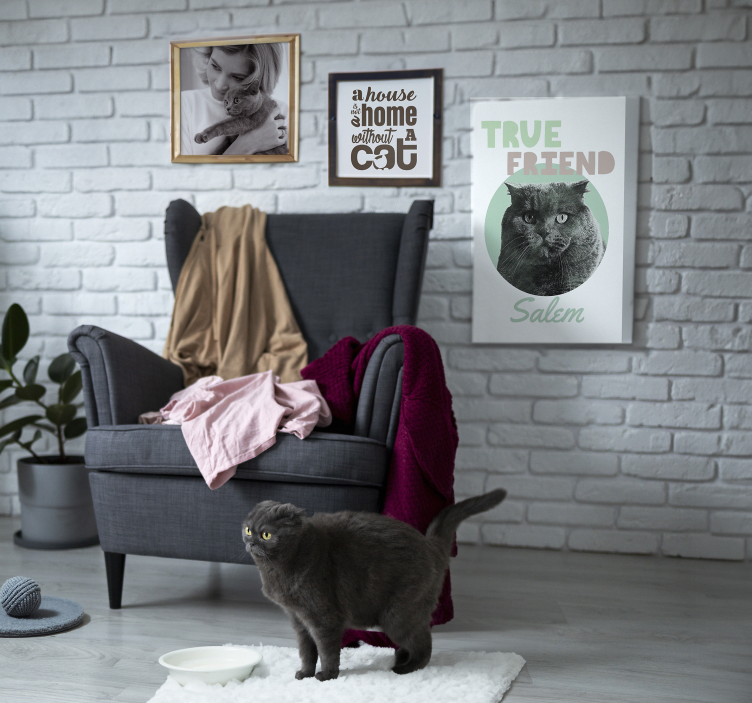 Cuadro personalizable amigo verdadero - TenVinilo