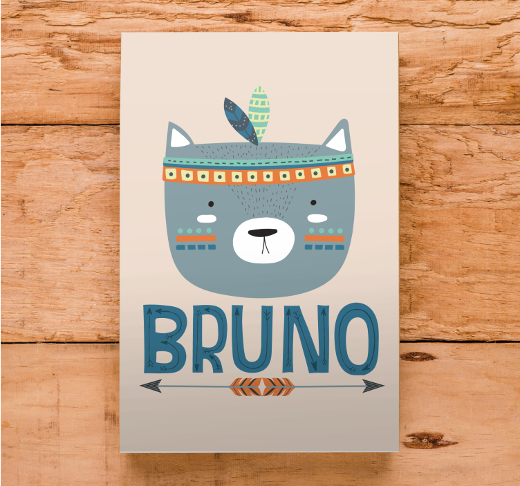 Cuadro 3d cara de animal adorable - TenVinilo