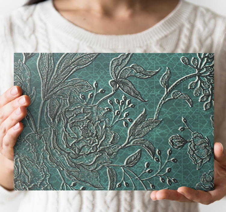 Cuadro de flores composición botánica elegante - TenVinilo