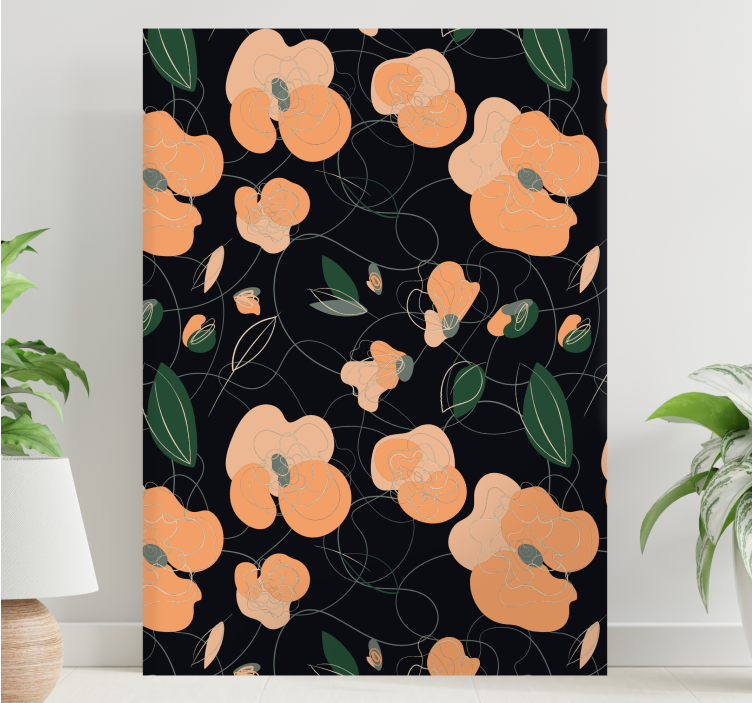 Cuadro de flores con motivo floral elegante - TenVinilo