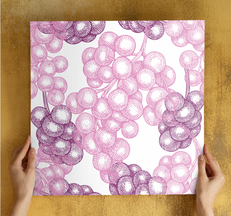 Cuadro de flores patrón floral rosa - TenVinilo